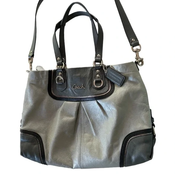 COACH Silver Ashley Handbag Purse. - Picture 1 of 8